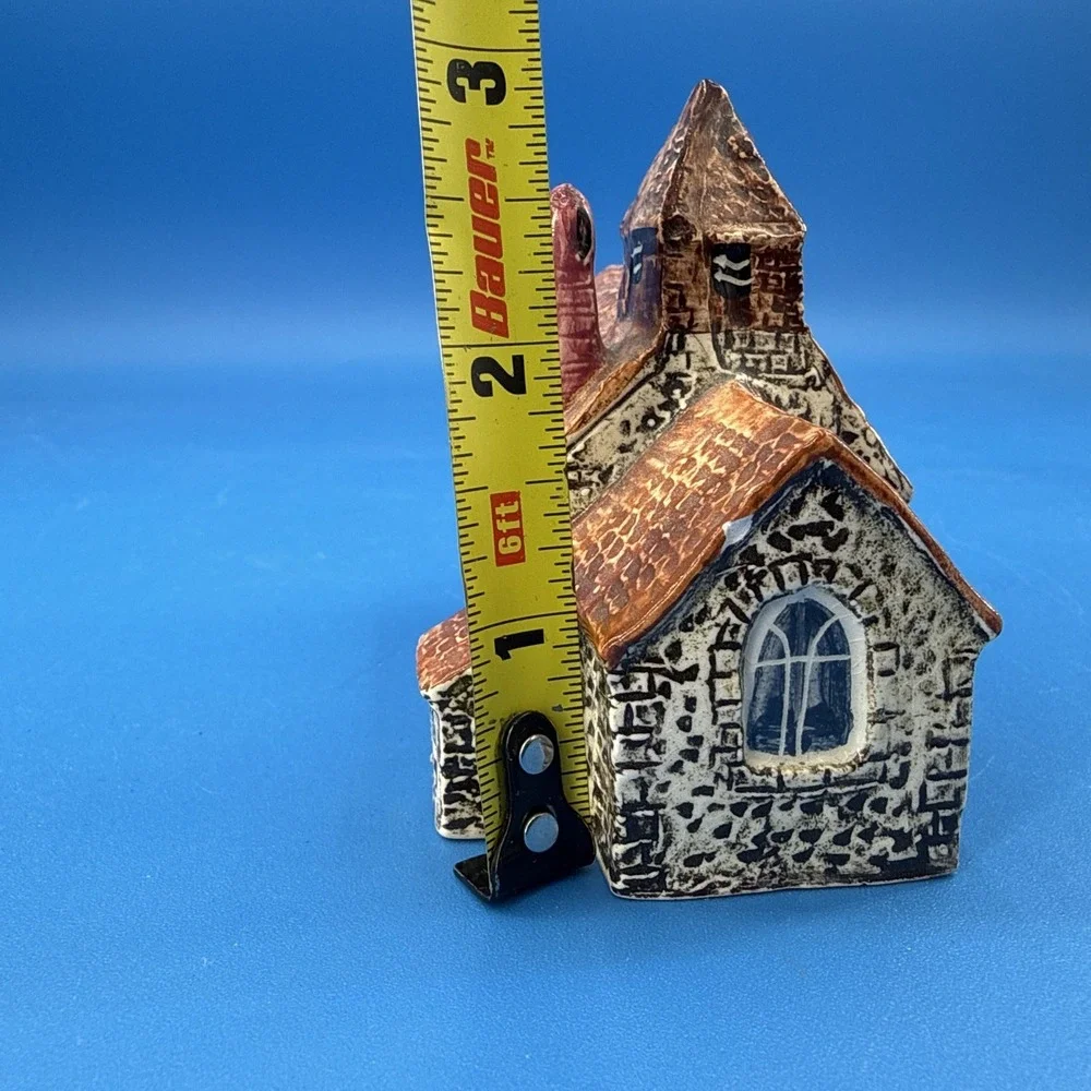 Vintage Lot of 7 Miniature Cottages Church Knick Knack Mini Houses  England